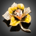 Brož Swarovski Elements Uccella - květina
