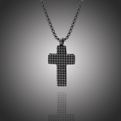 Pánský náhrdelník Valeriano chirurgická ocel - kříž