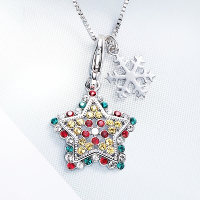 Exkluzivní vánoční náhrdelník Swarovski Elements - vánoční hvězda
