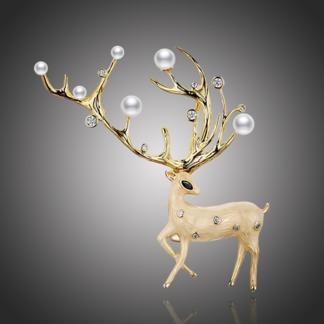 Exkluzivní brož Swarovski Elements Sacred Deer - jelen