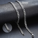 Pánský ocelový náhrdelník Erich, 5 mm řetízek - chirurgická ocel