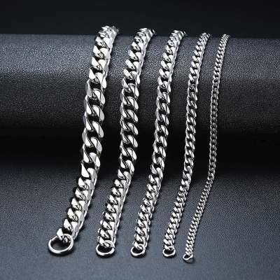 Pánský ocelový náhrdelník Erich, 7 mm řetízek - chirurgická ocel