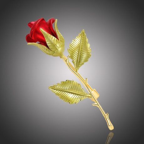 Elegantní brož v podobě růže