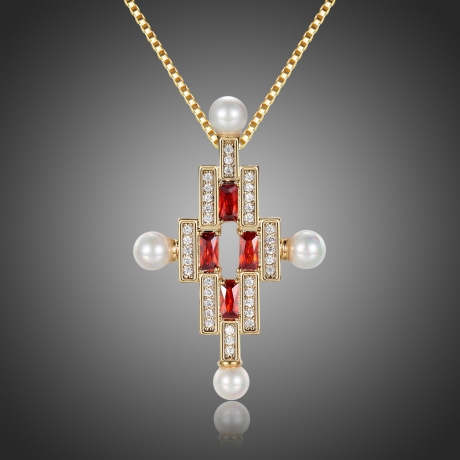 Exkluzivní bohatě zdobený náhrdelník Swarovski Elements Constantin