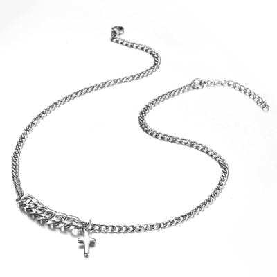 Ocelový náhrdelník Sebastian - chirurgická ocel, kříž
