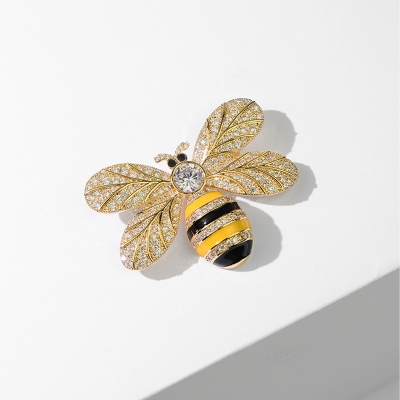Brož Swarovski Elements Josette Gold - včela