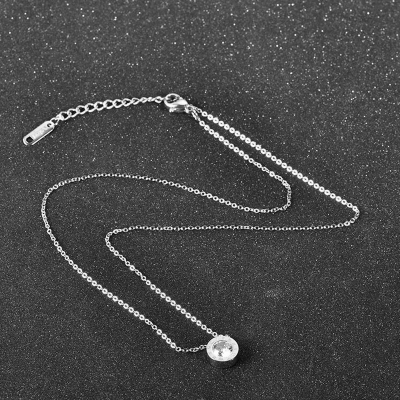 Ocelový náhrdelník se zirkony Virginia - chirurgická ocel