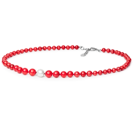 Luxusní korálový náhrdelník Matea s perlou