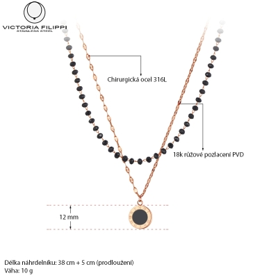 Ocelový náhrdelník Julliano - chirurgická ocel