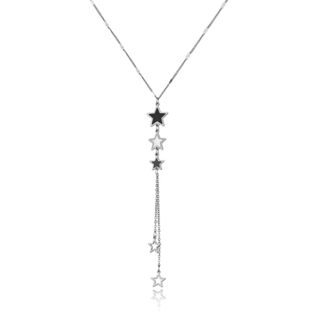 Ocelový náhrdelník Marica - chirurgická ocel, hvězdy