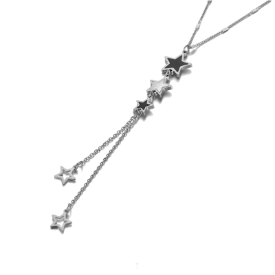 Ocelový náhrdelník Marica - chirurgická ocel, hvězdy