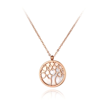 Ocelový náhrdelník Lucia Gold - chirurgická ocel, strom života