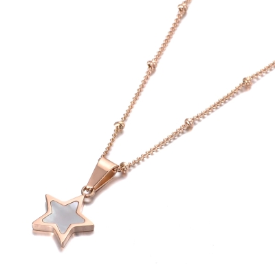Ocelový náhrdelník Elí - chirurgická ocel, hvězda