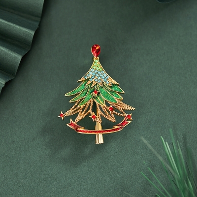 Vánoční brož Swarovski Elements Fionnita - vánoční stromeček