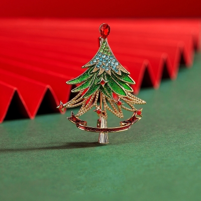 Vánoční brož Swarovski Elements Fionnita - vánoční stromeček