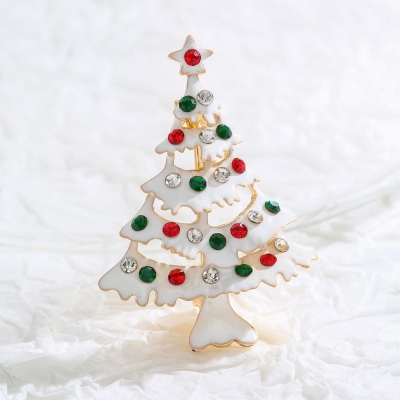 Vánoční brož se zirkony Christmas Tree 1 - vánoční stromeček