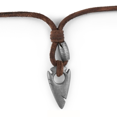 Pánský kožený náhrdelník Mateo - žraločí tesák
