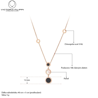 Ocelový náhrdelník Sommia Matia Gold - chirurgická ocel