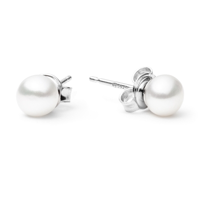 Stříbrné náušnice s řiční perlou Chloe, stříbro 925/1000