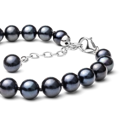 Perlový náramek Saskia - sladkovodní perla, stříbro 925/1000