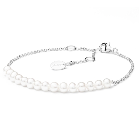 Perlový náramek Carina - sladkovodní perla, stříbro 925/1000