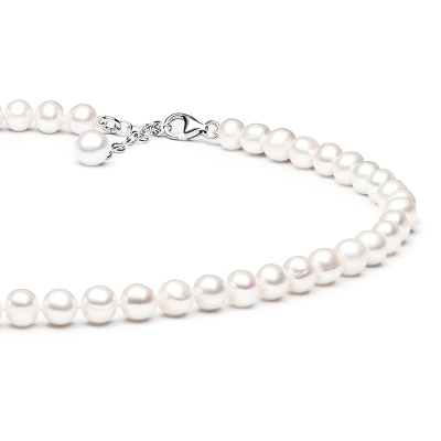 Perlový náhrdelník Stacey - sladkovodní perla, stříbro 925/1000