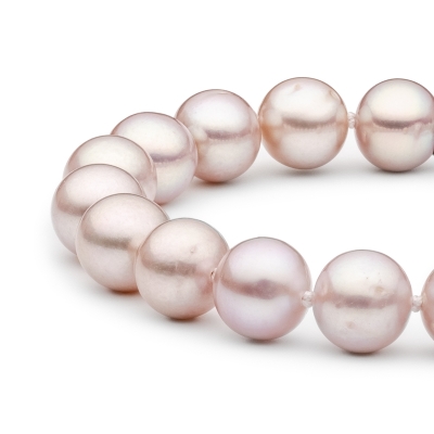 Perlový náramek Natasha - levandulová řiční perla, stříbro 925/1000