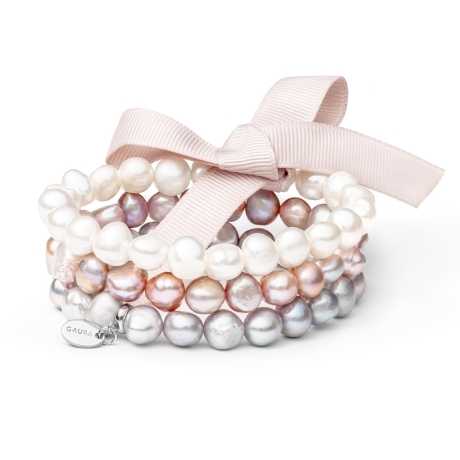 Souprava tří perlových náramků  - sladkovodní perla | Gaura Pearls