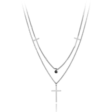 Ocelový náhrdelník Anna Maria - chirurgická ocel, kříž