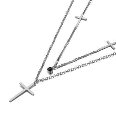 Ocelový náhrdelník Anna Maria - chirurgická ocel, kříž
