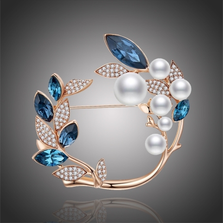 Luxusní perlová brož Swarovski Elements Jodie