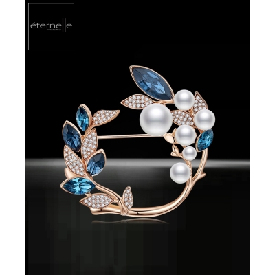 Luxusní perlová brož Swarovski Elements Jodie
