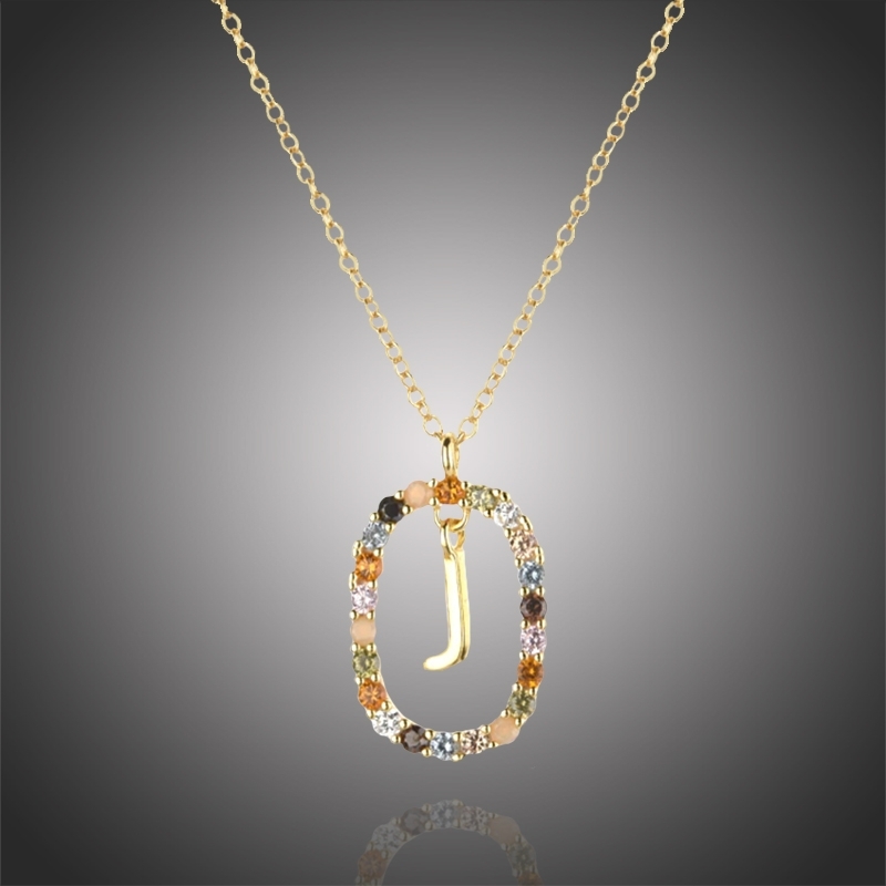 Luxusní pozlacený náhrdelník písmeno "L" LETTERS (řetízek, přívěsek)