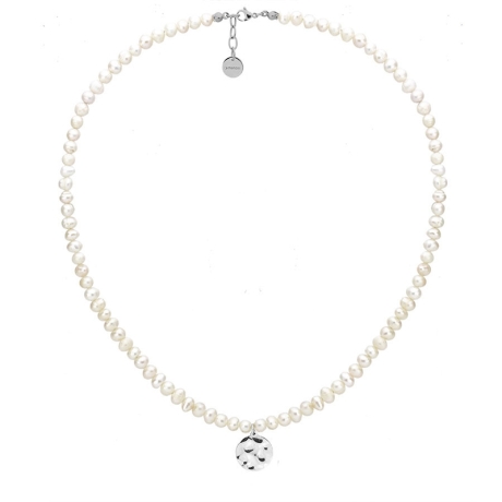 Perlový choker náhrdelník Bibiana - chirurgická ocel, perla