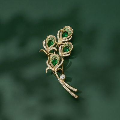 Luxusní brož Swarovski Elements Celine - květina