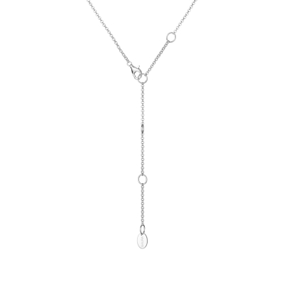Stříbrný náhrdelník s perlou a zirkony Enrica - říční perla, stříbro 925/1000