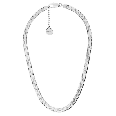 Ocelový náhrdelník Monica 6.5 mm plochý had, chirurgická ocel