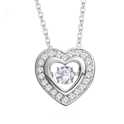 Stříbrný náhrdelník Swarovski Elements Simonita - srdce