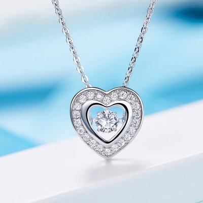 Stříbrný náhrdelník Swarovski Elements Simonita - srdce