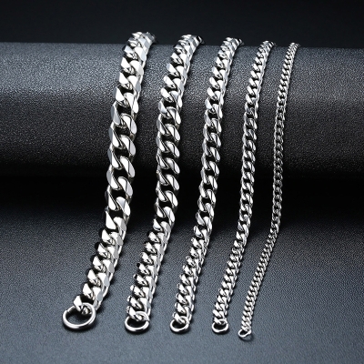 Pánský ocelový náhrdelník Erich, 9 mm řetízek - chirurgická ocel