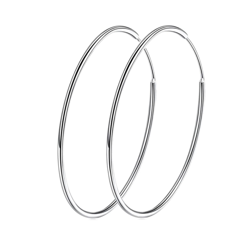 Stříbrné náušnice kruhy - průměr 30 mm, stříbro 925/1000