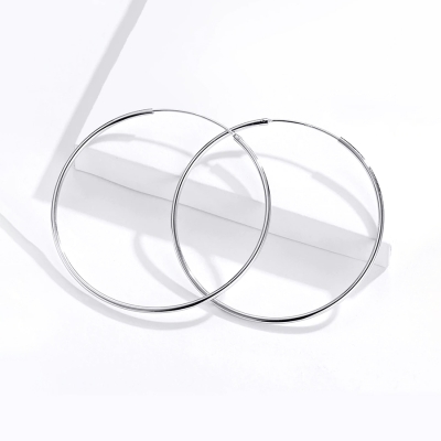 Stříbrné náušnice kruhy - průměr 30 mm, stříbro 925/1000