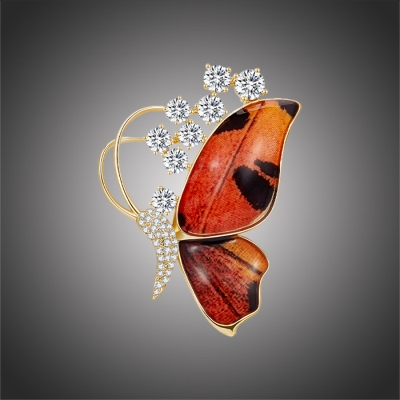 Luxusní brož Swarovski Elements Emanuel - motýl