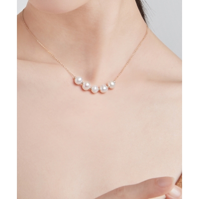 Stříbrný náhrdelník s pravou perlou Giorgia - stříbro 925/1000