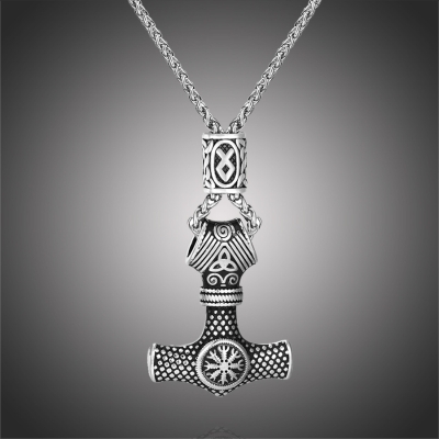 Pánský náhrdelník Thórovo kladivo - MJOLNIR, pradávná runa