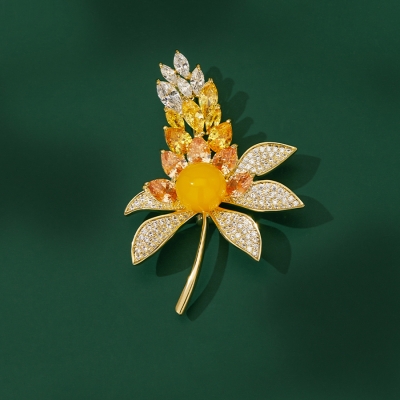 Brož Swarovski Elements Estefania - květina