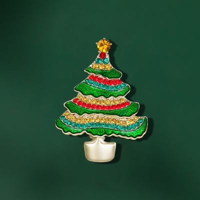 Vánoční brož se zirkony Christmas Tree 7 - vánoční stromeček