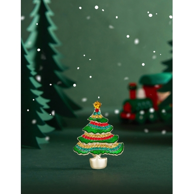 Vánoční brož se zirkony Christmas Tree 7 - vánoční stromeček
