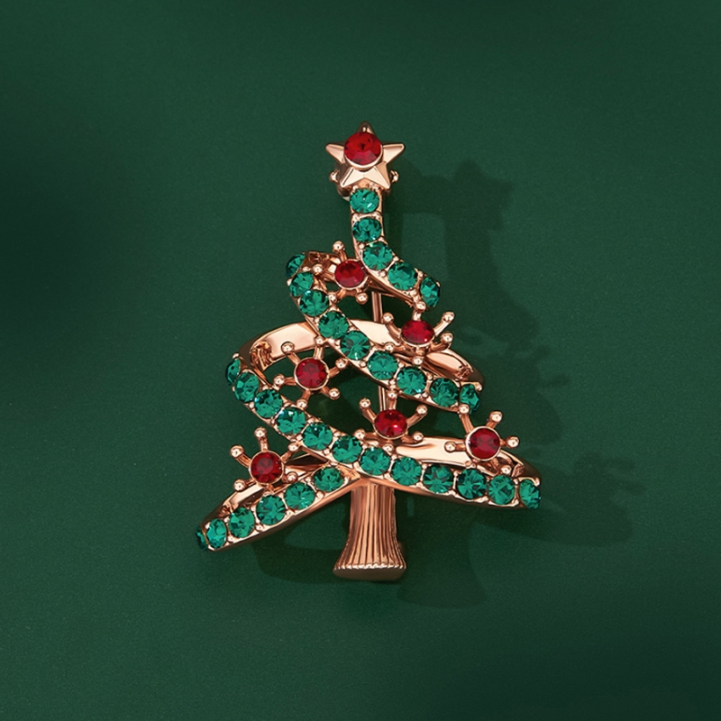 Vánoční brož se zirkony Christmas Tree 9 - vánoční stromeček