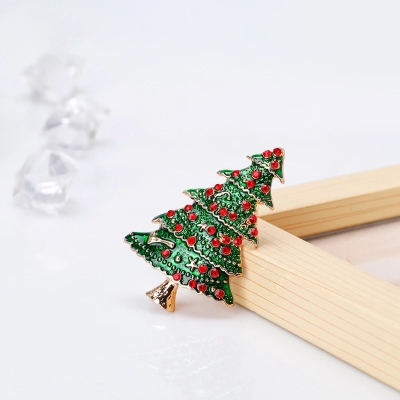 Vánoční brož se zirkony Christmas Tree 10 - vánoční stromeček